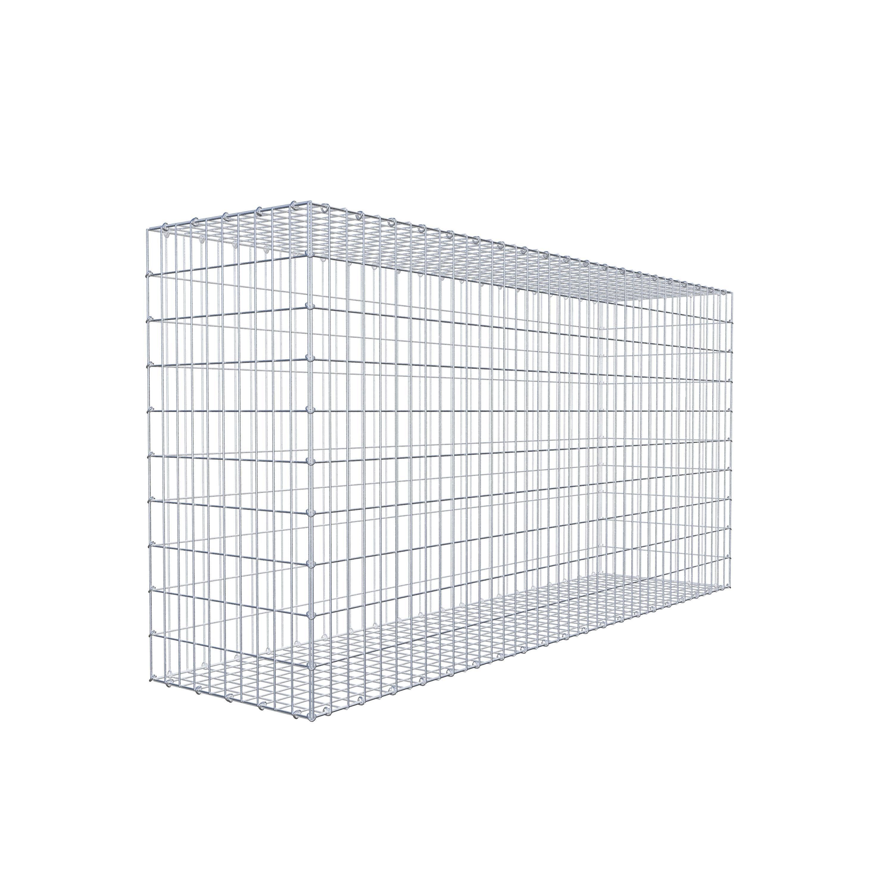 Gavión de acero galvanizado 200x100x50cm (LxAxP), malla 5 x 10cm, Anillo en C, jaula metálica para muro o jardín - 9