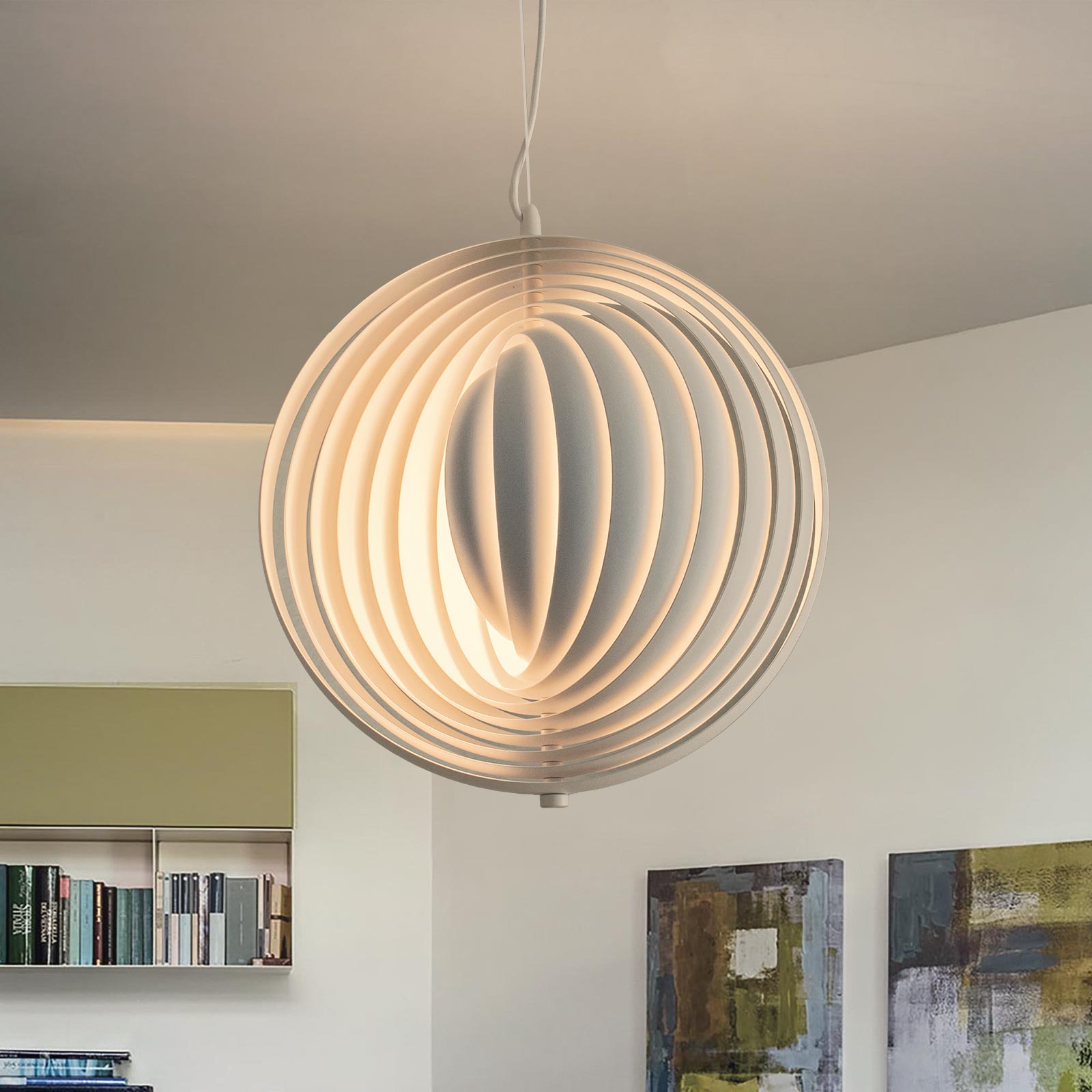Plafonnier suspendu réglable, style contemporain, lampe suspendue en métal, 1 x E27/60 W/230 V - 2