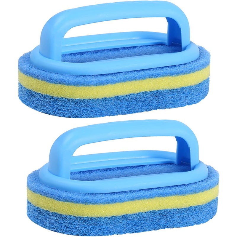 2-częściowa gąbka basenowa ze szczotką do czyszczenia i uchwytem do czyszczenia płytek, małych basenów, wanien i spa