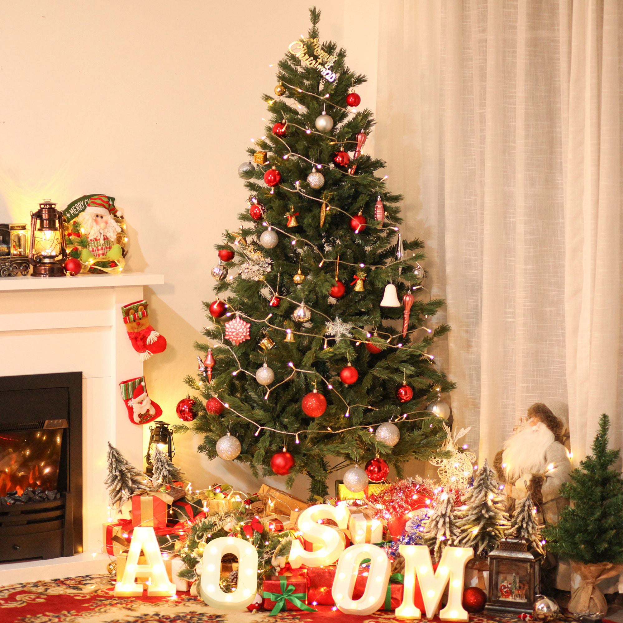 Árbol de Navidad HOMCOM PE PVC y Metal Verde Ø75x150 cm - 3