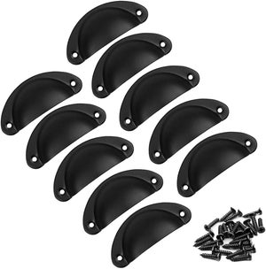 Set Di 8 Maniglie A Forma Di Conchiglia Per Mobili: Colore 1 - Wood - Foto 4