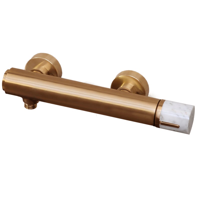 Manopola mieszacz prysznicowy mechaniczny marmur szczotkowane miedź