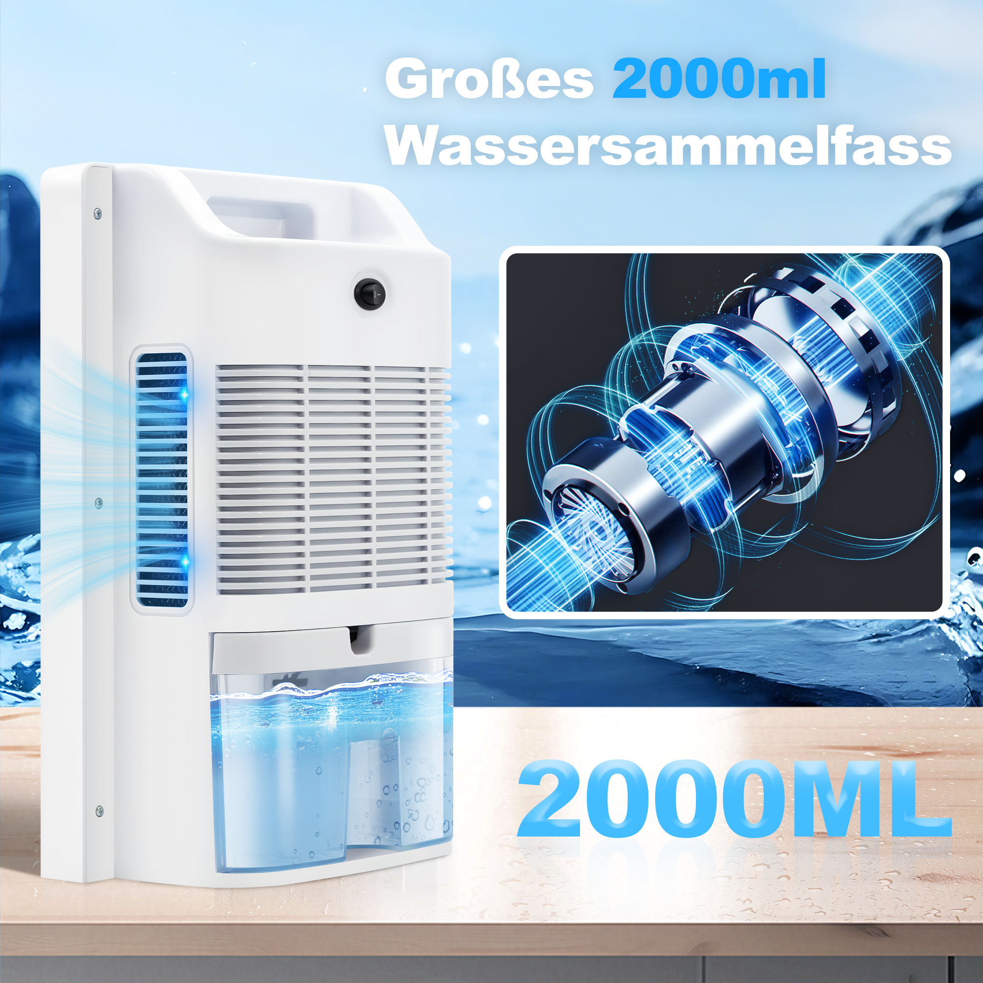 Deumidificatore 20L/Giorno Con Timer - Portatile Per Casa, Cantina, Lavanderia - Foto 8