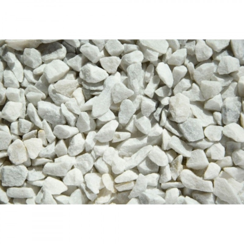 Gravier marbre blanc Carrare 9/12-Sac 25 kg - Blanc - 3