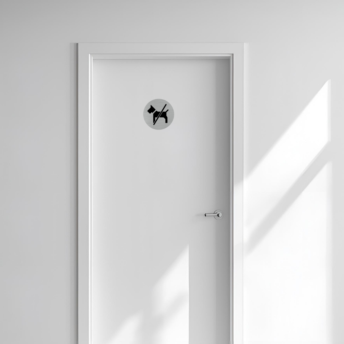 Plaque De Porte Privé - Aluminium Brosse 100x100mm - 4384221 | Contact NOVAP SA