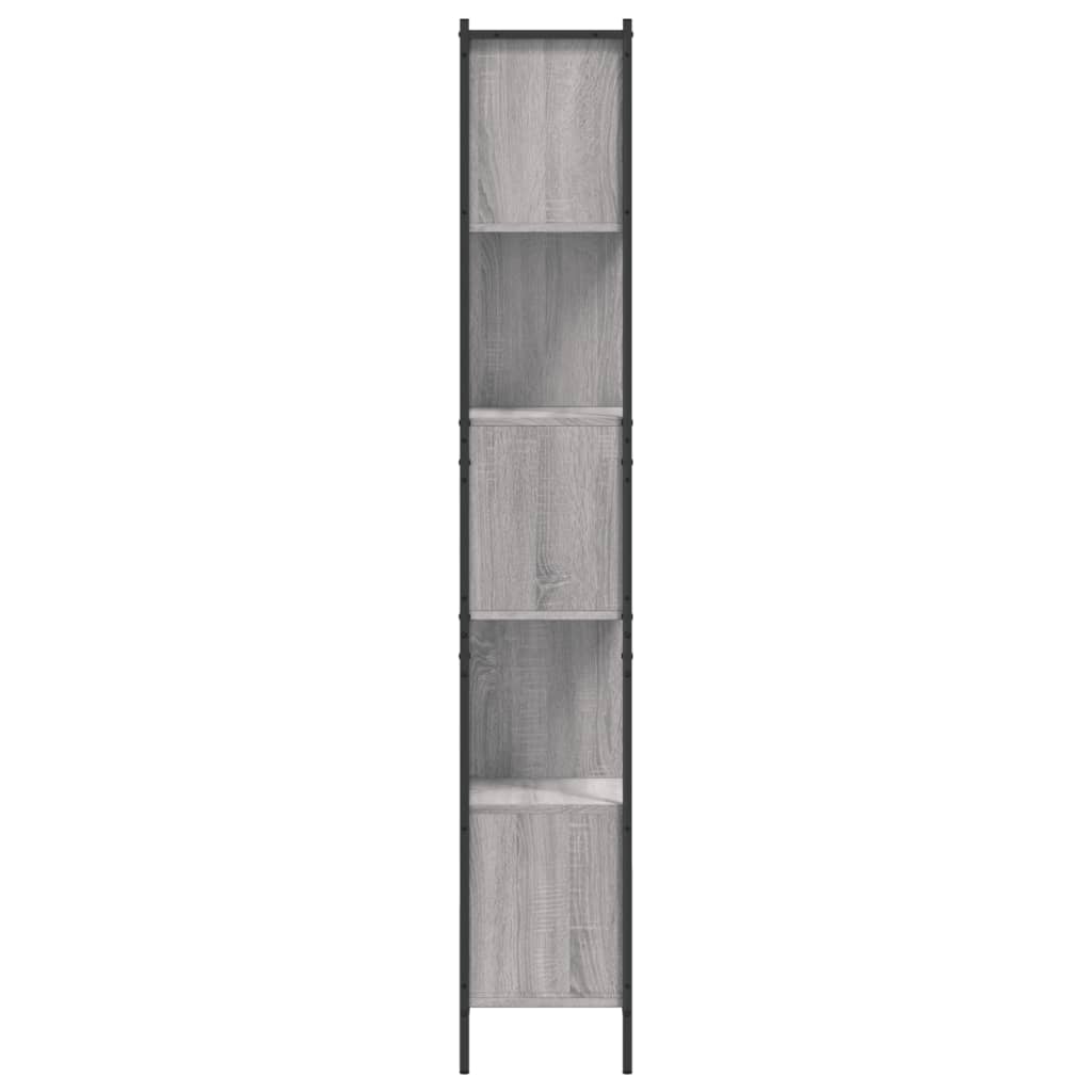 Bibliothèque pour Séjour en Bois Gris H. 172 x l. 72 x P. 28 cm - 5