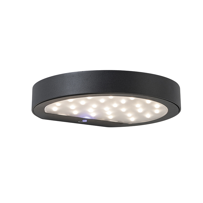 Aplicatie solara NAP LED 2,2 W IP54 3000 K Antracit - aplicatie solara reincarcabila cu senzor crepuscular si variator tactil - Rossini Group