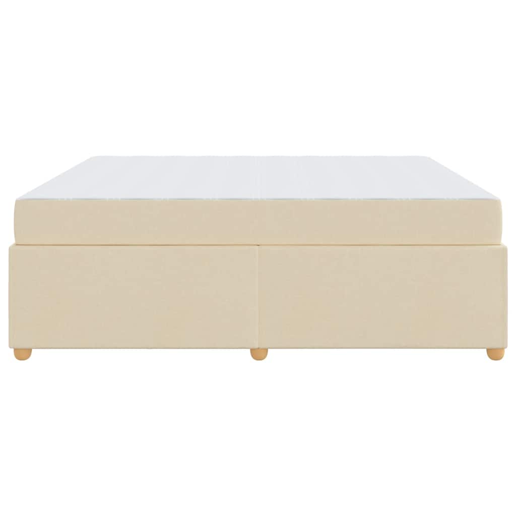 Cadre de lit avec matelas Crème 180 x 200 cm tissu - 8