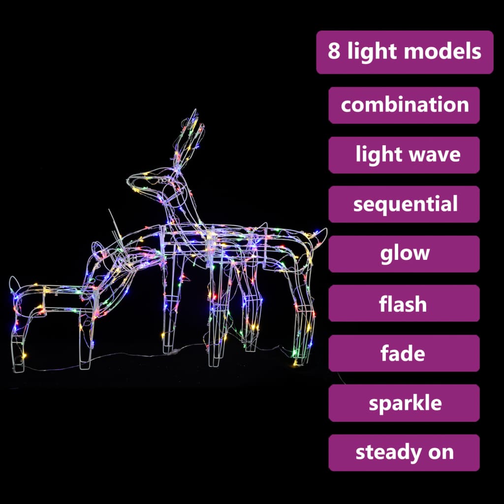 Luzes de renas de Natal 229 LEDs 3 peças - COMFORTXL - 4