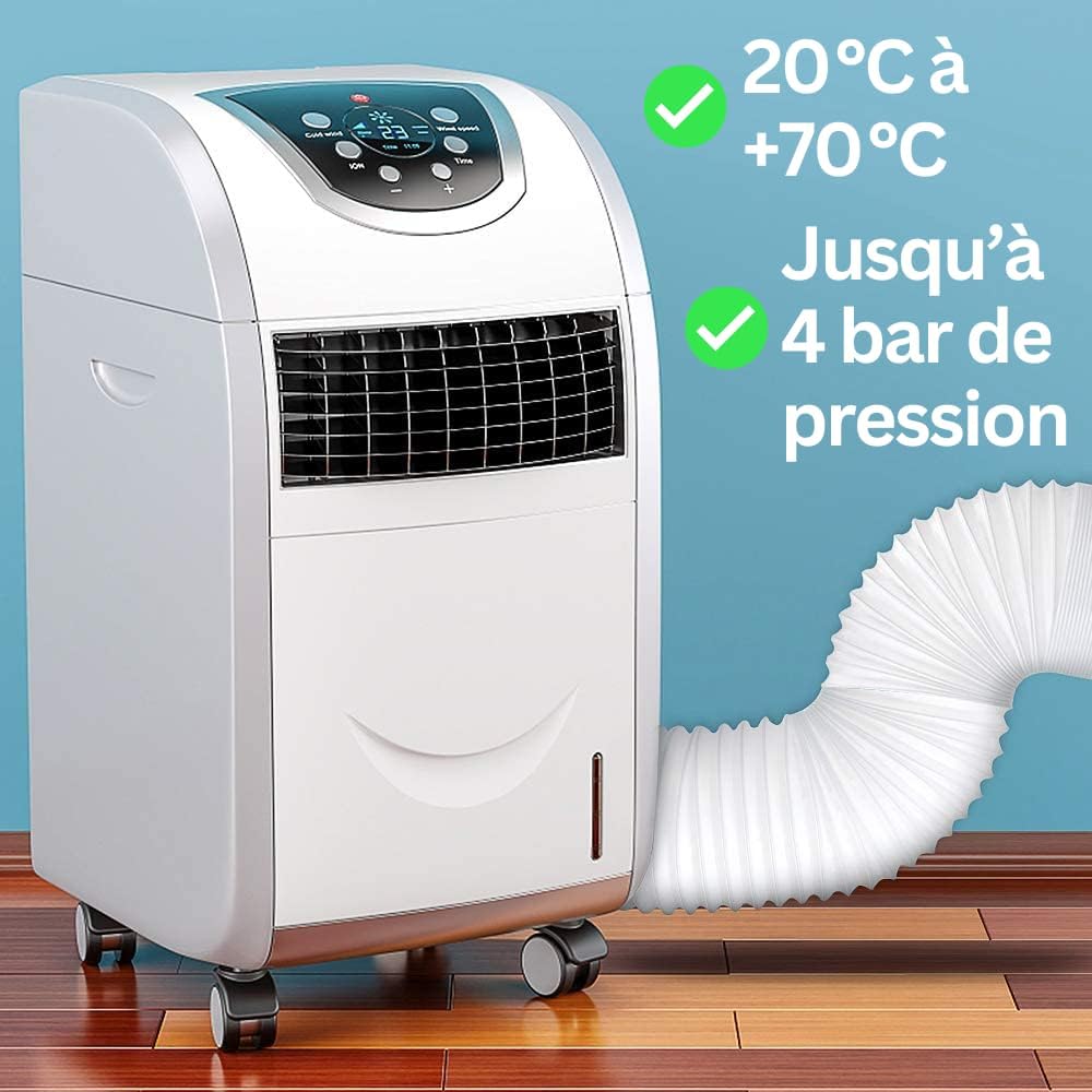 Tuyau d’Évacuation 150 mm 3 m – PVC Flexible pour Climatiseur Mobile, Sèche-Linge, Hotte, Rallonge - 5
