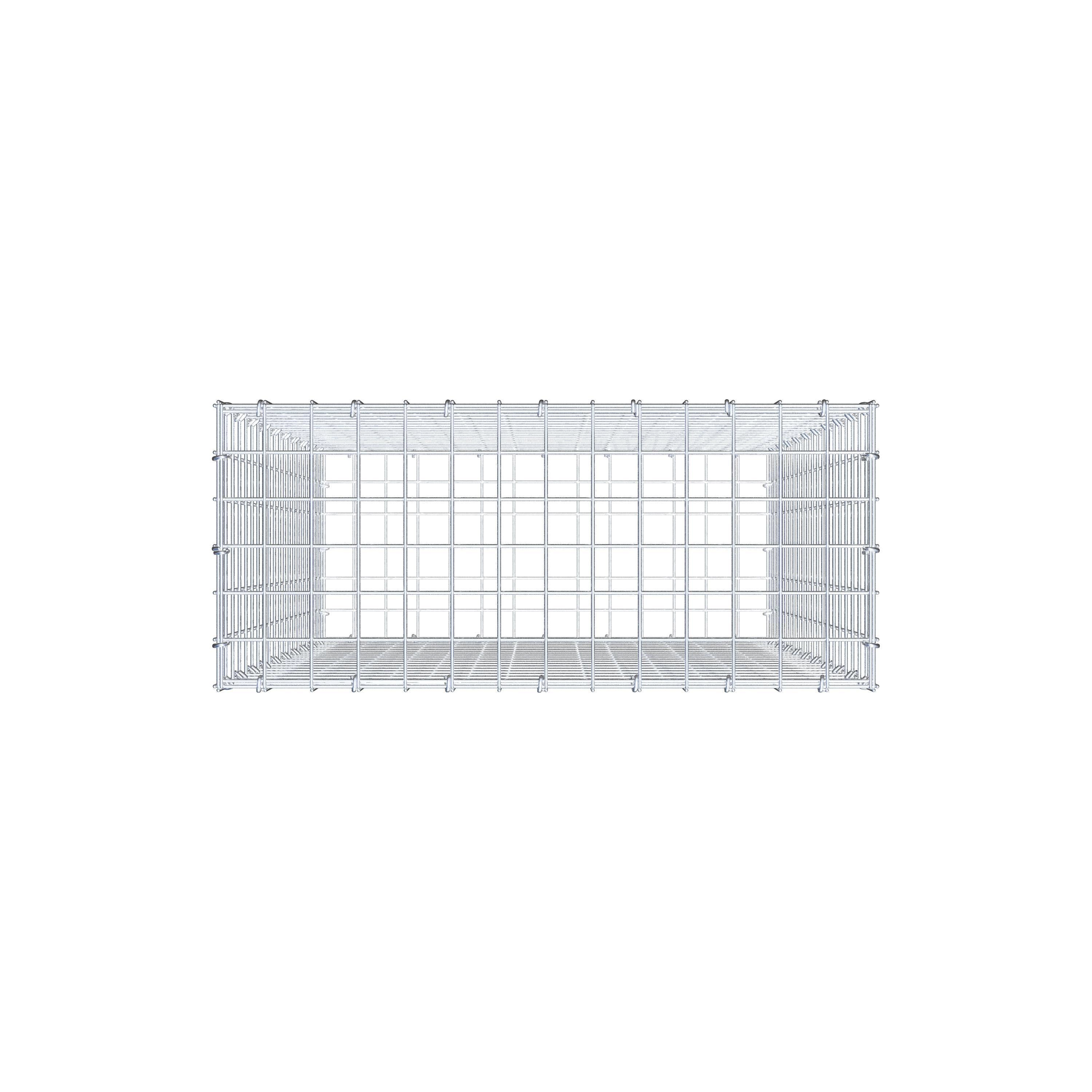 Gavión de acero galvanizado 100x70x30cm (LxAxP), malla 5 x 5cm, Anillo en C, jaula metálica para muro o jardín - 8