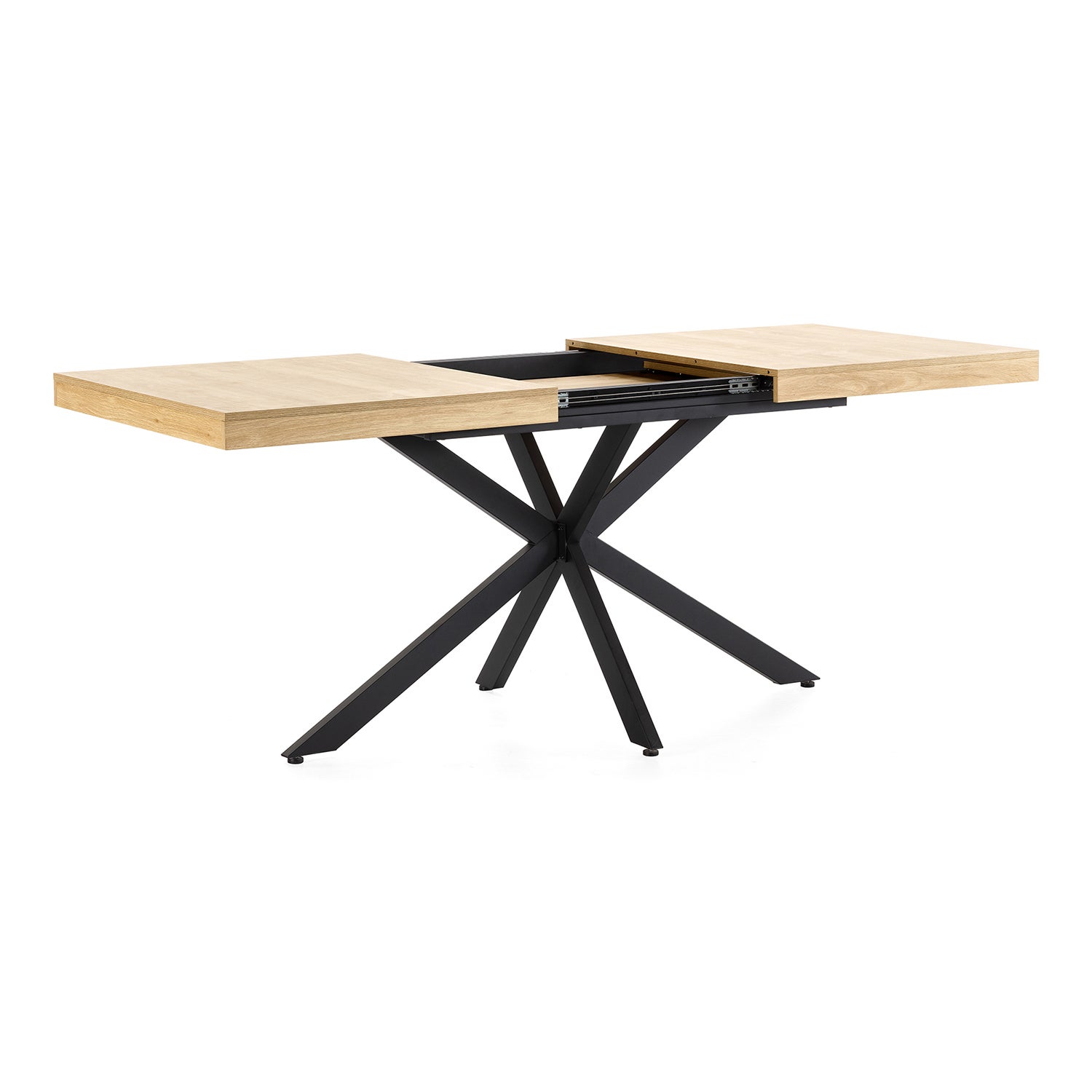 Table de salle à manger extensible Genova couleur chêne, 140-180 cm - 3