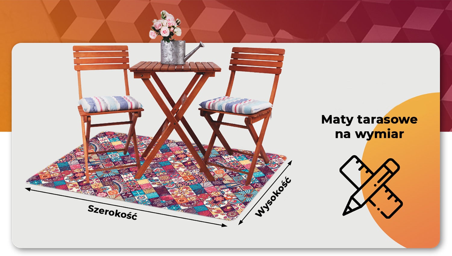 Dywan winylowy kolorowa mozaika dekoracyjna mata winylowa do pokoju modny wzór 90x60 cm – Tulup - 6