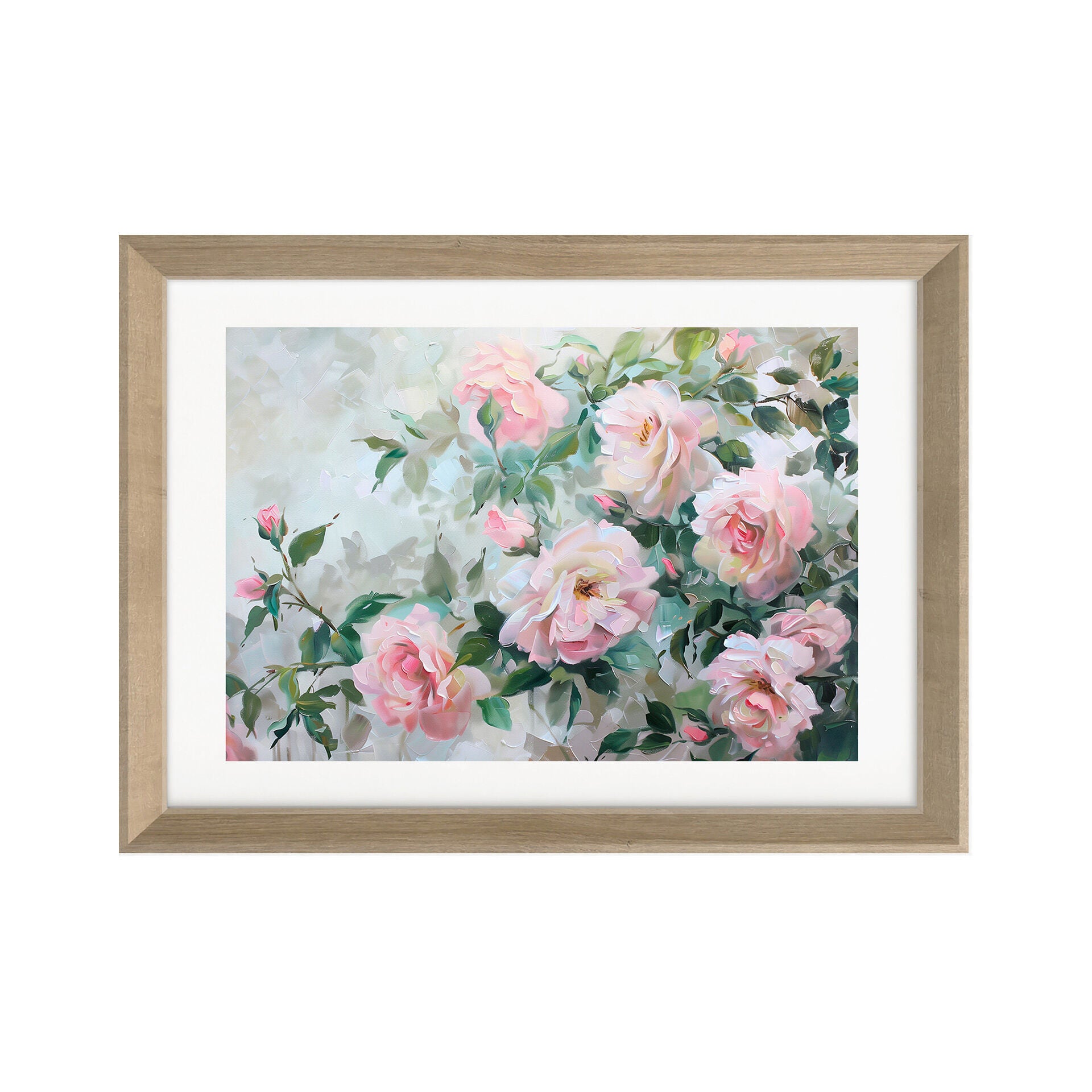 STYLER Tablou decorativ Paris Pic Trandafiri înfloriți 49 x 68 cm, decor modern pentru living, dormitor, hol și birou