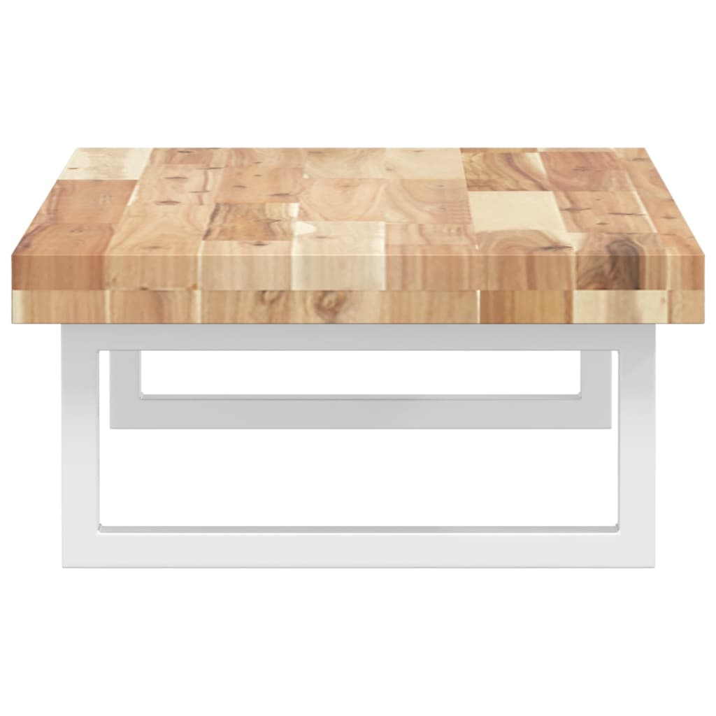 Maison Exclusive - Ripiano a Parete per Lavabo in Acciaio e Massello di Acacia - 4