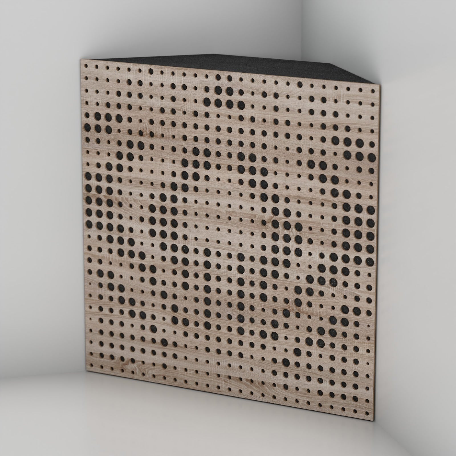 Lot de 2 Pièges à basses UNIVERSE acoustiques insonorisants 50x50x10 cm -MDF perforé laminé et mousse acoustique -Sonoma - 3