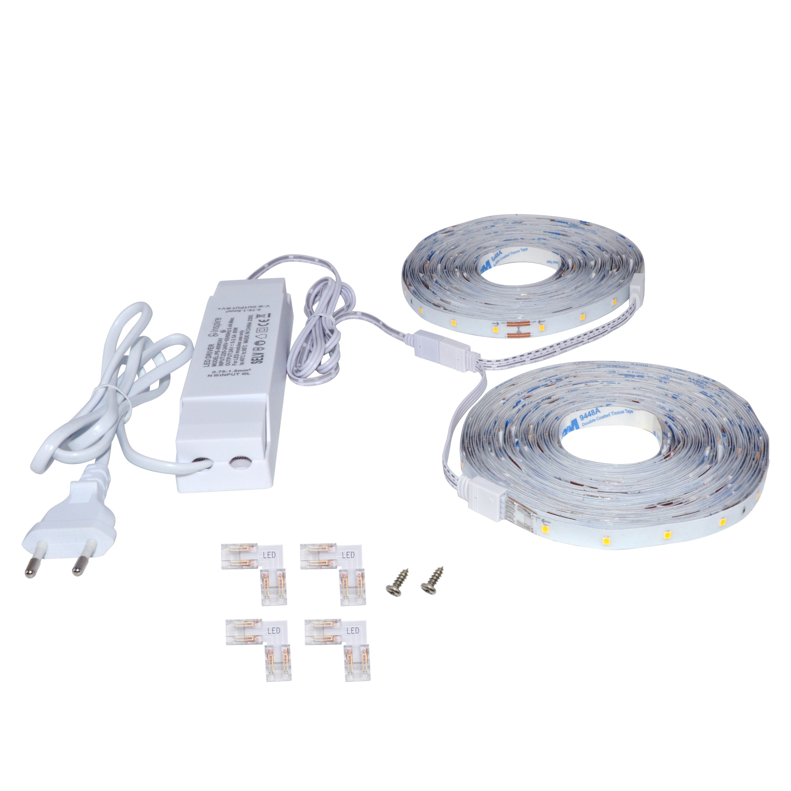 Striscia LED HOUHUI 4m (8x50cm) Luci Bianche Regolabili 2700K-6500K Con Telecomando RF E App – Per Armadio Cucina