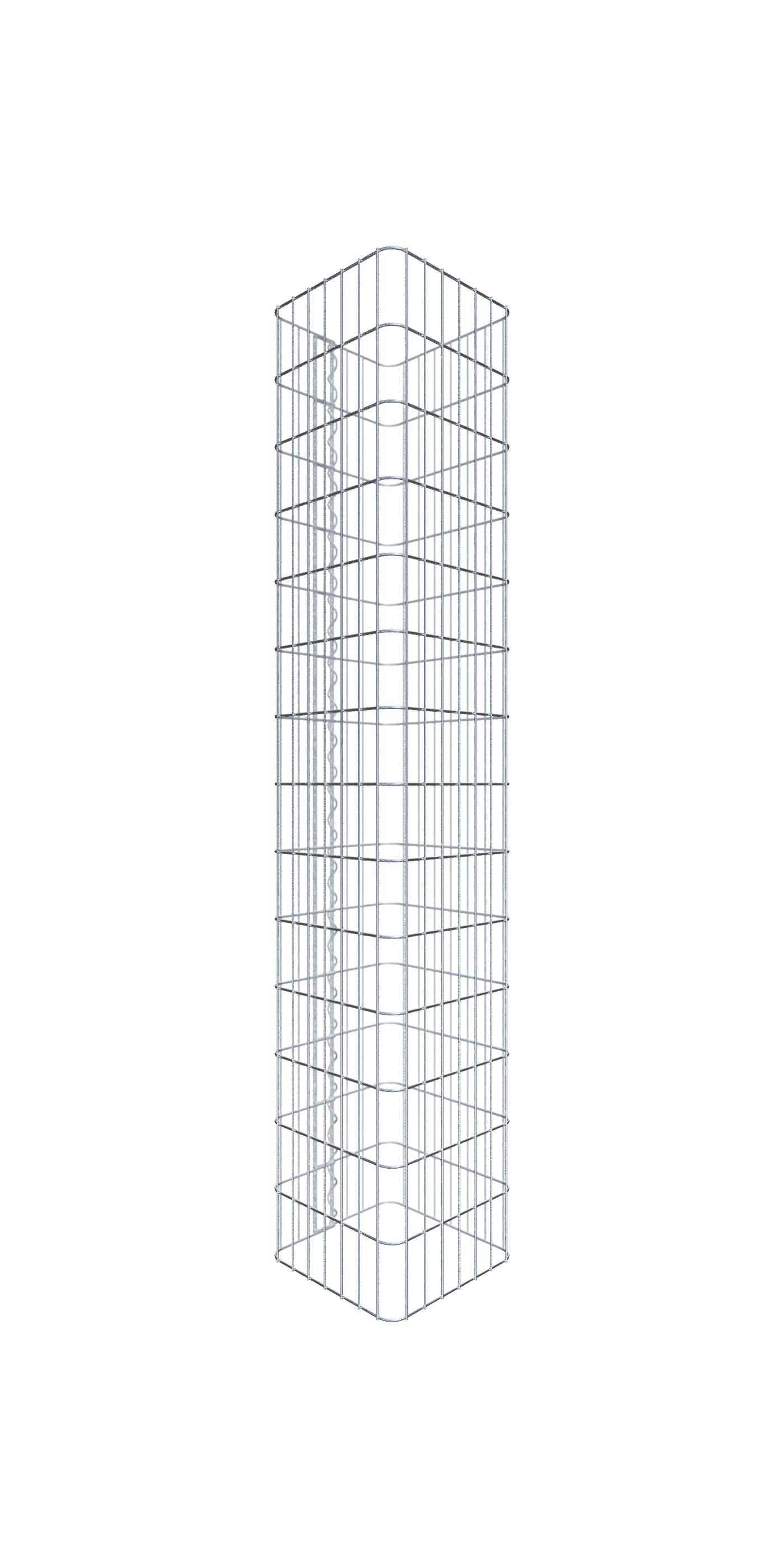 Kolumna gabionowa 37 x 37 cm, kwadrat MW 5 x 10 cm - Wysokość: 1,40 m