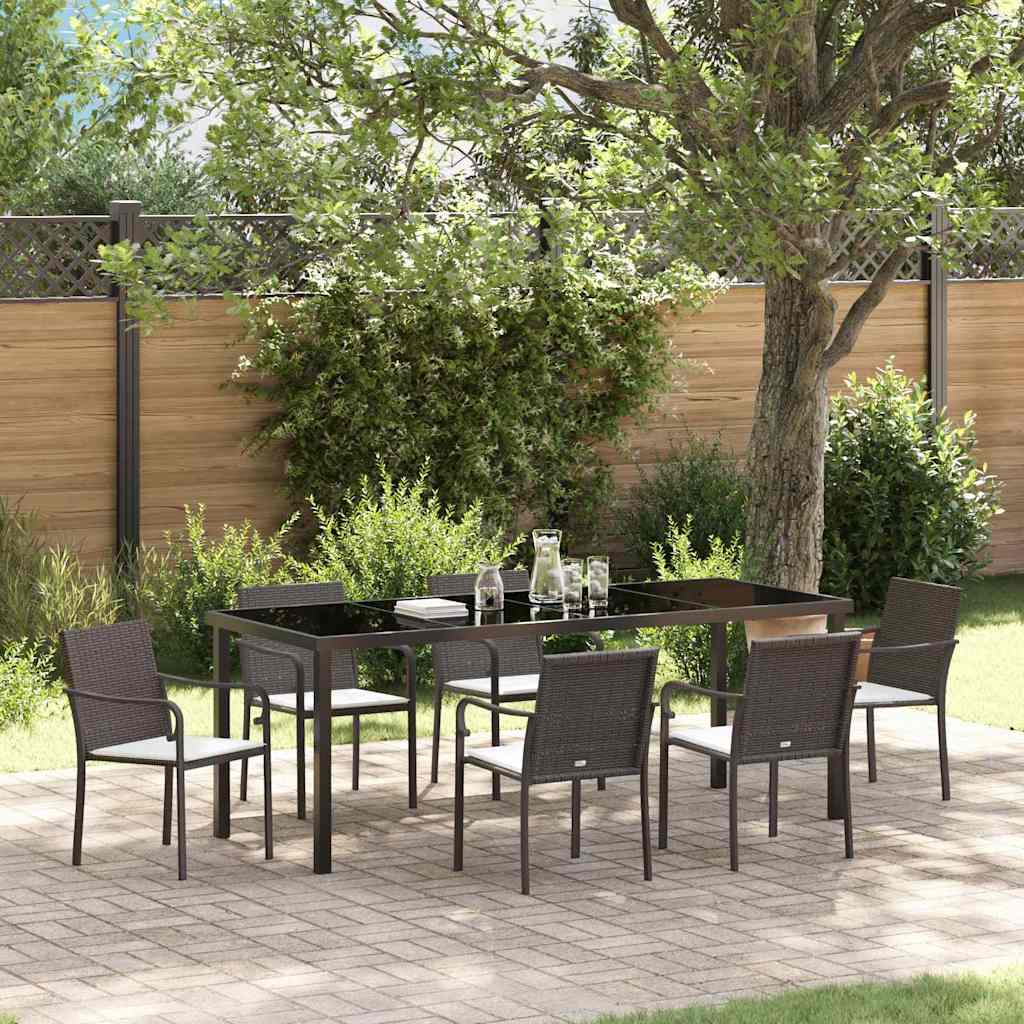 Mesa Extensible Exterior VidaXL Mesa De Jardín Comedor Cocina Patio Terraza Balcón Muebles Mobiliario Soporte Exterior Estable Vidrio Templado Ratán Sintético Negro 60x75 Cm Mesa Jardin Aluminio