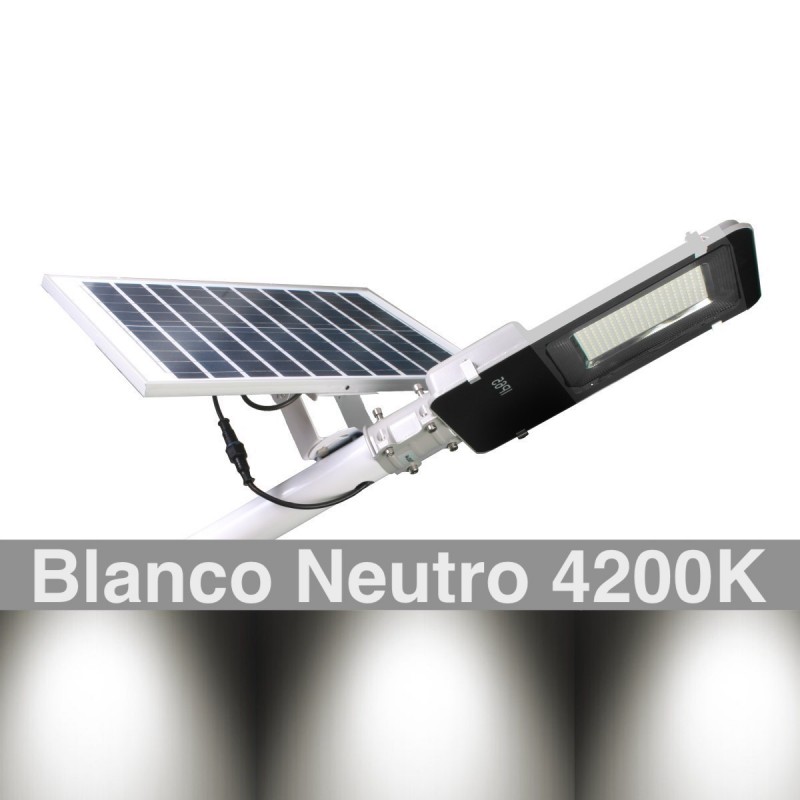 Solar LED Streetlight 200W Outdoor IP65 Panel słoneczny 25W 200 LEDS 2500 lumenów, 4200K neutralna biel, bateria litowo-jonowa