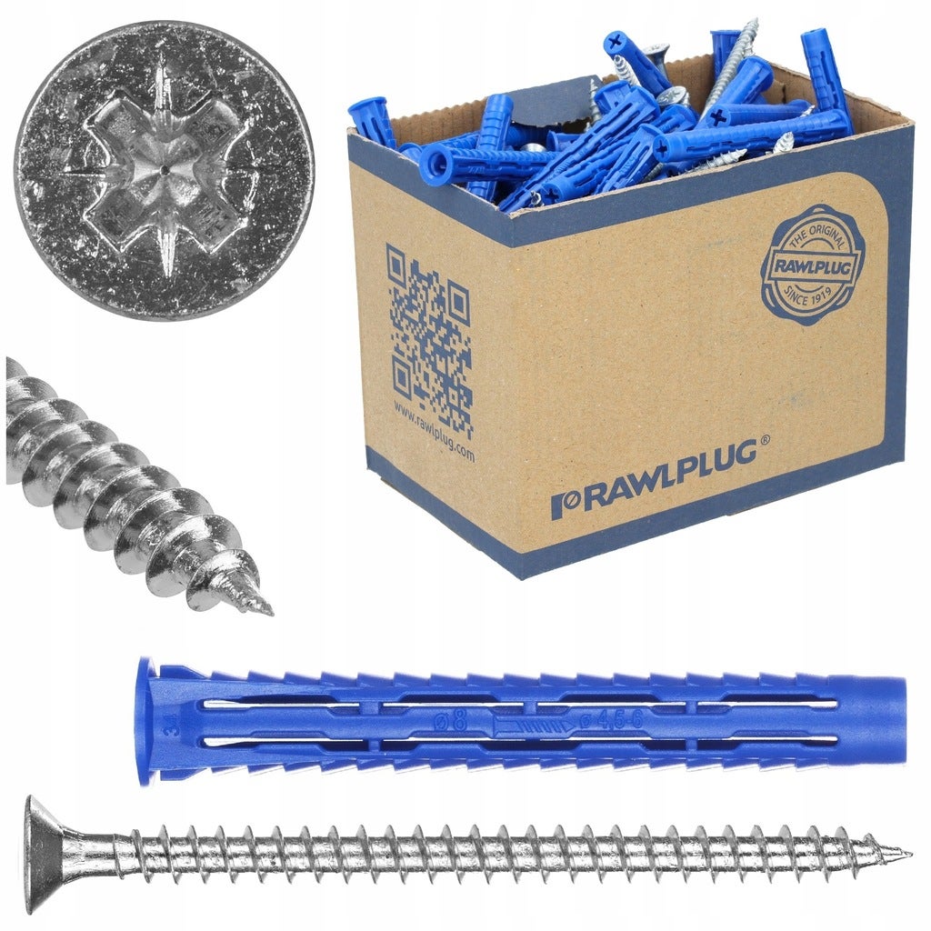 Kołki z wkrętami 4,5X60 Rawlplug 4ALL-06050+4560 KOSZULKA 6x50 mm 50 sztuk