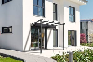 Pergola adossée MIRA 3m x 3m Gris anthracite