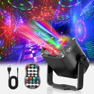 Lampe De Scène 60 Lumières RGB LED Disco à Télécommande - Projecteur Lumière Soirée Avec Musique