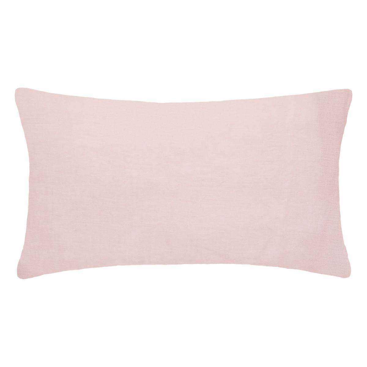 Atmosphera - funda de almohada linah 25x32 cm - rosa - lino lavado 50x70 cm