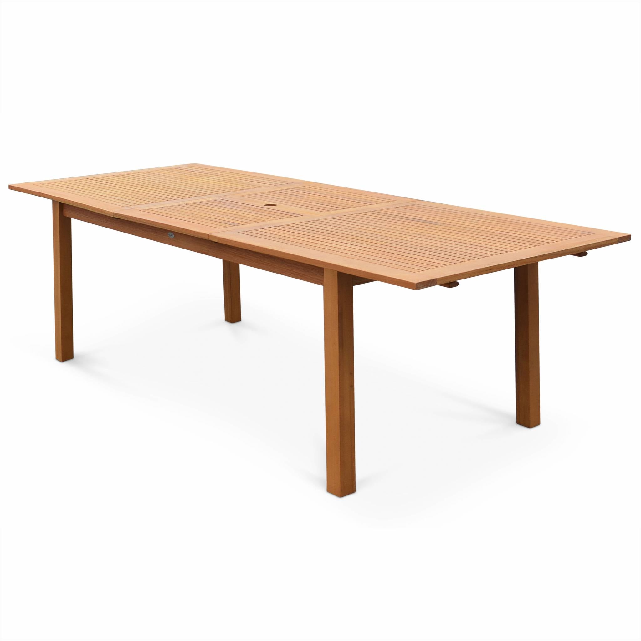 Table de jardin en bois 180-240cm - Almeria - Grande table ...