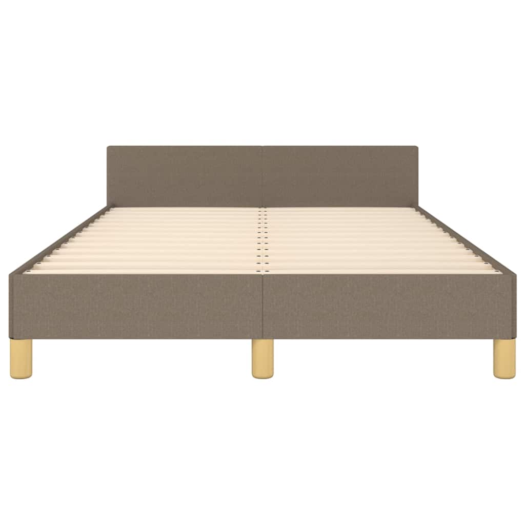 Cadre de lit sans matelas en tissu taupe pour la chambre, 120 × 200 cm - 5