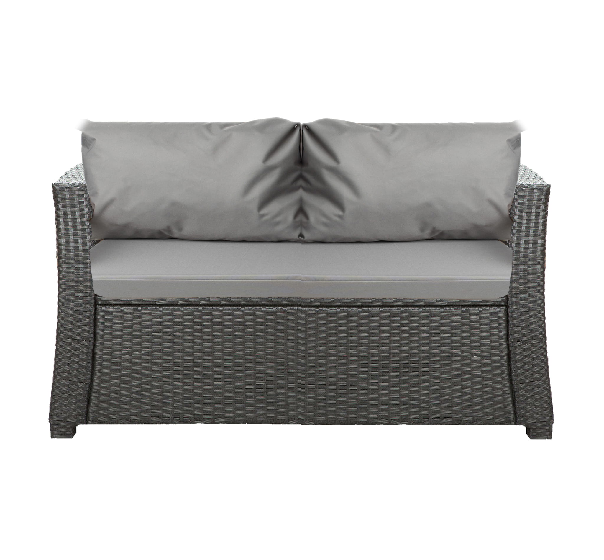 Cuscini per divano da giardino in polyrattan 112x50x7+2*56x50cm