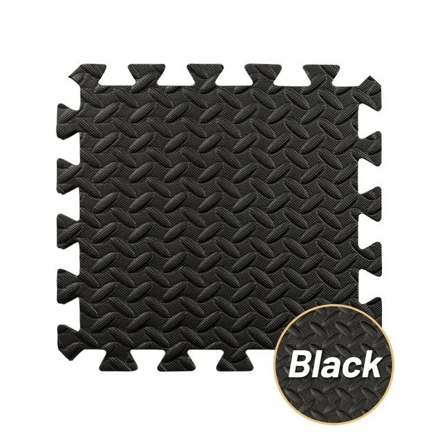 Tapis Puzzle EVA 18 Pièces Couleurs - Tapis De Jeu Et Fitness 30x30x1 Cm Avec Bord Droit
