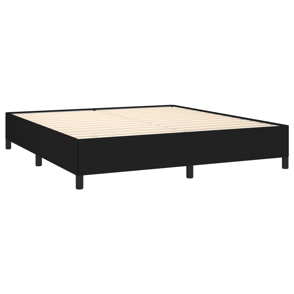 Cadre de lit sans matelas noir 180 x 200 cm tissu - 4