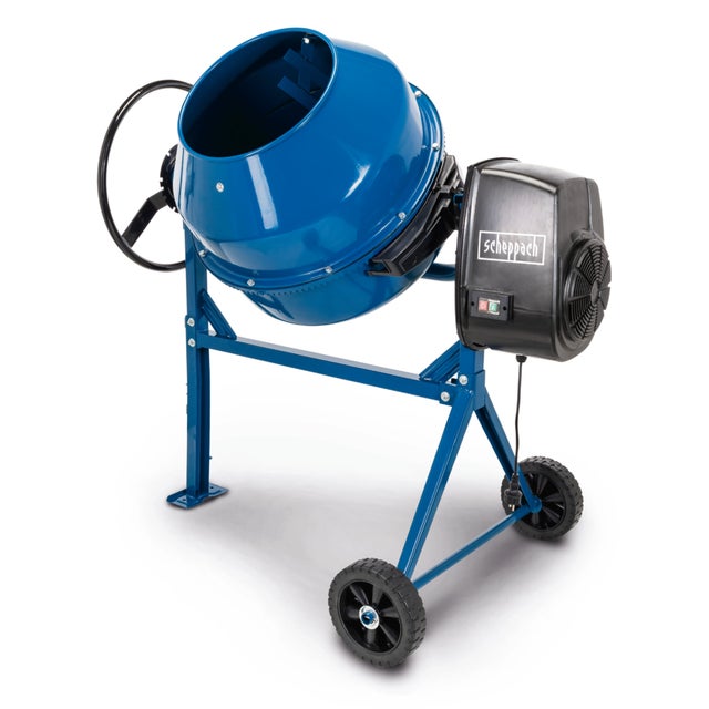 Scheppach Bétonnière électrique 650W - MIX160 - Capacité 160 L - 29,5 tours/min - Tension 230 V - Usage domestique