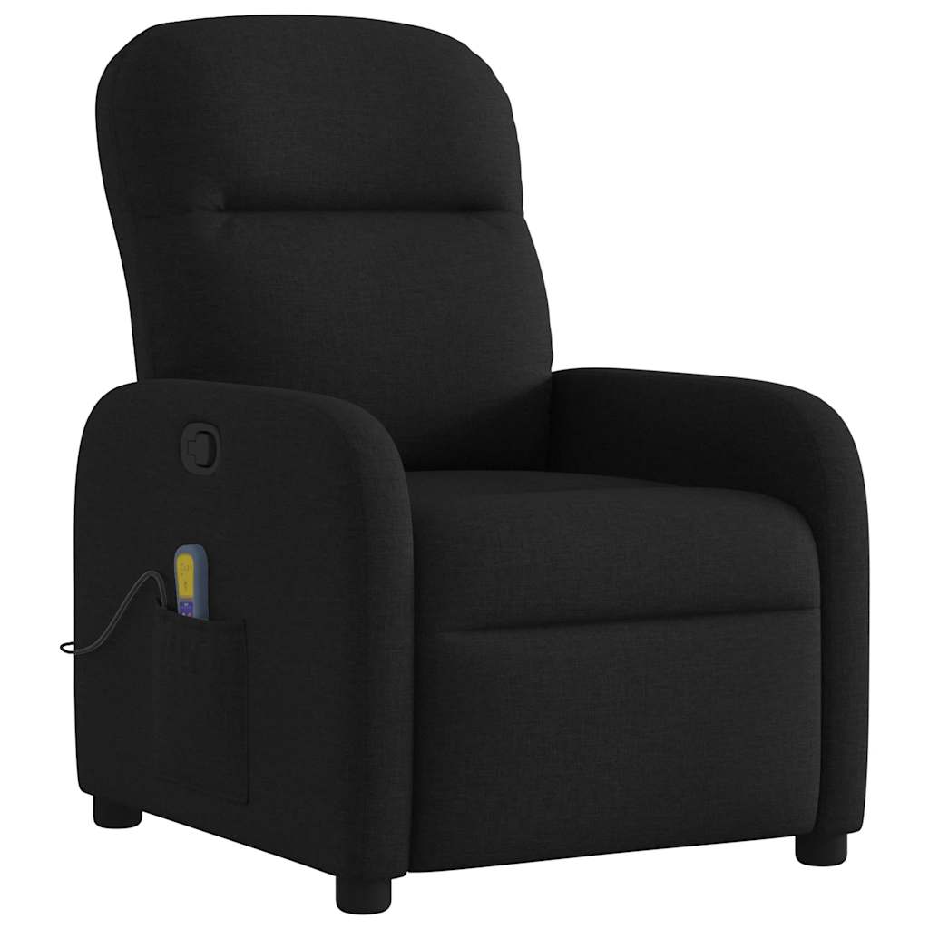 Fauteuil de massage inclinable Noir Tissu - 2