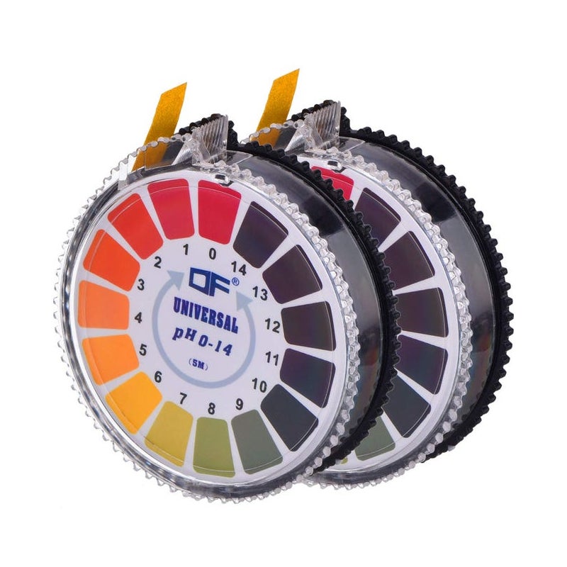 Uniwersalne paski pomiarowe pH, rolka pasków pomiarowych pH, mierzą pełen zakres od 0 do 14, 500 cm każdy (2 rolki)