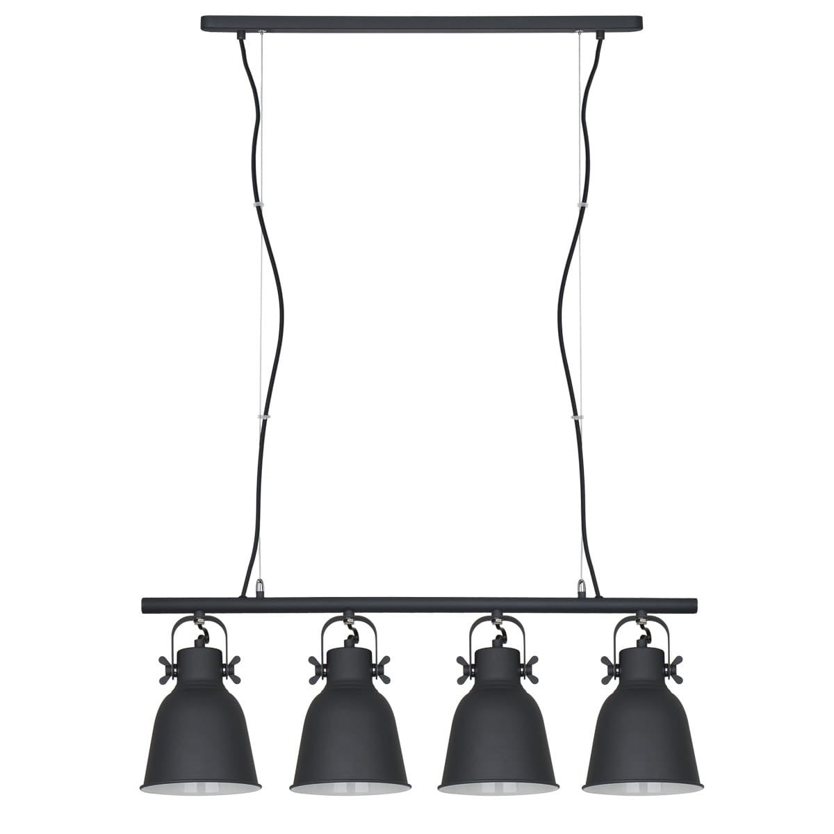 Lampa wisząca Lavare biało-czarna 4 x E27 x 40W wym:178x85,5x16cm Italux