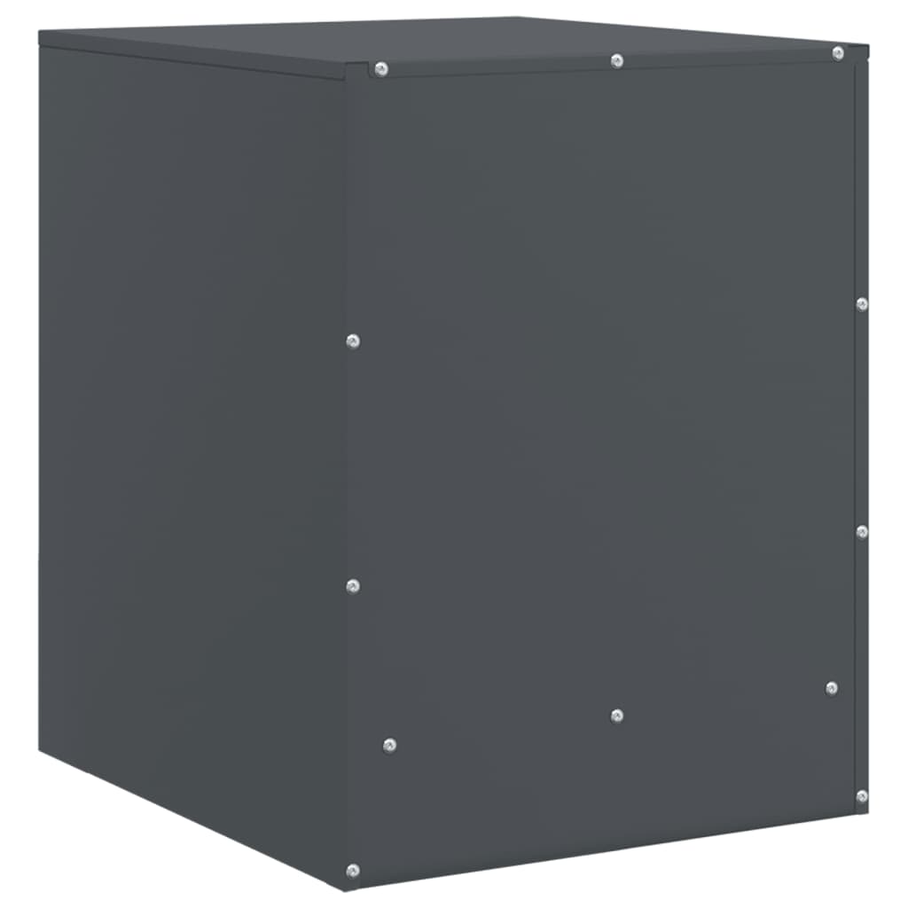 Comodino Antracite 34,5x39x44 cm in Acciaio vidaXL - 9