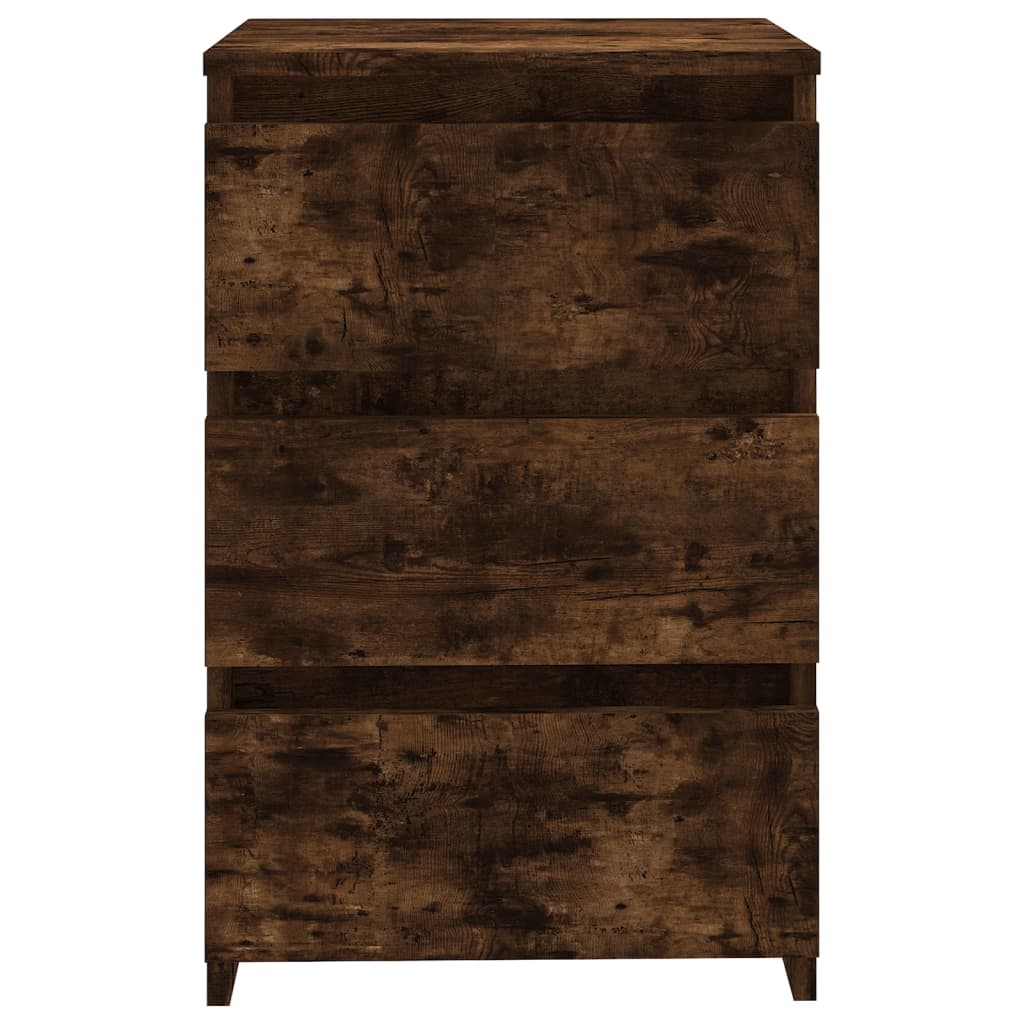 Lot de 2 Tables de chevet，Table d'appoint, Table de nuit pour Salon Chambre Chêne fumé 40x35x62,5cm Bois d'ingénierie106539 - 5