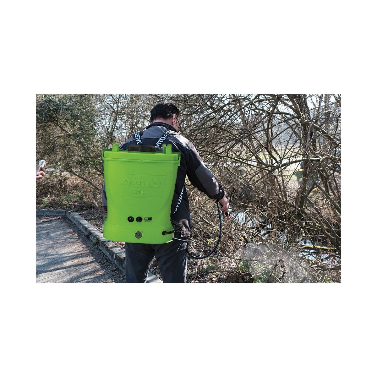 Pulverizador Eléctrico a Batería 16L + Traje de Protección Desechable para Jardín + Accesorios de Protección y Pulverización - 7