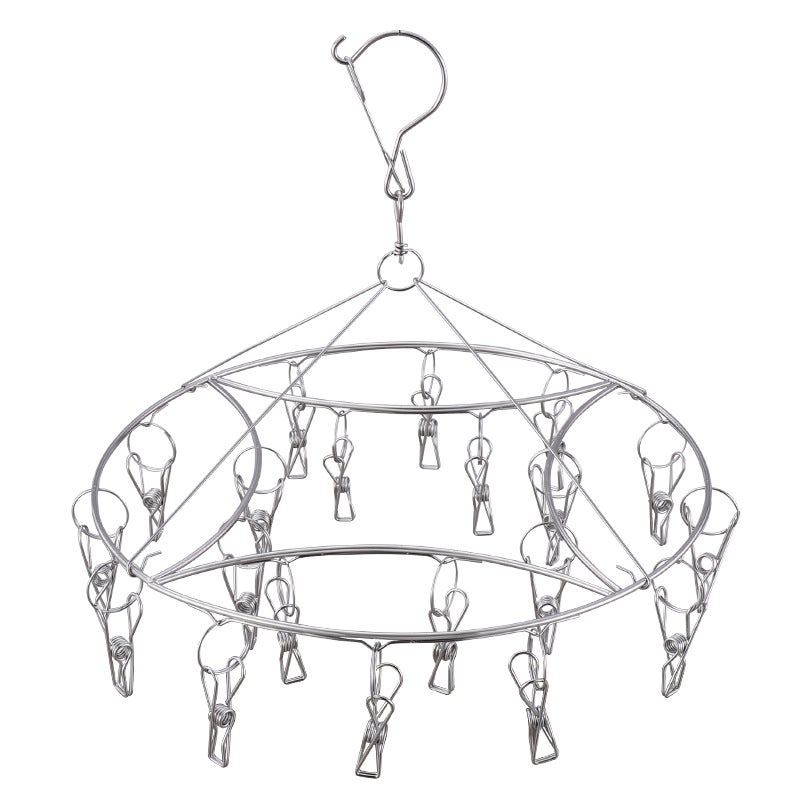 (Opakowanie 20 klipsów) Stalowa suszarka do skarpetek, przeznaczona do suszenia bielizny, ubranek dziecięcych i drobnych rzeczy do prania.