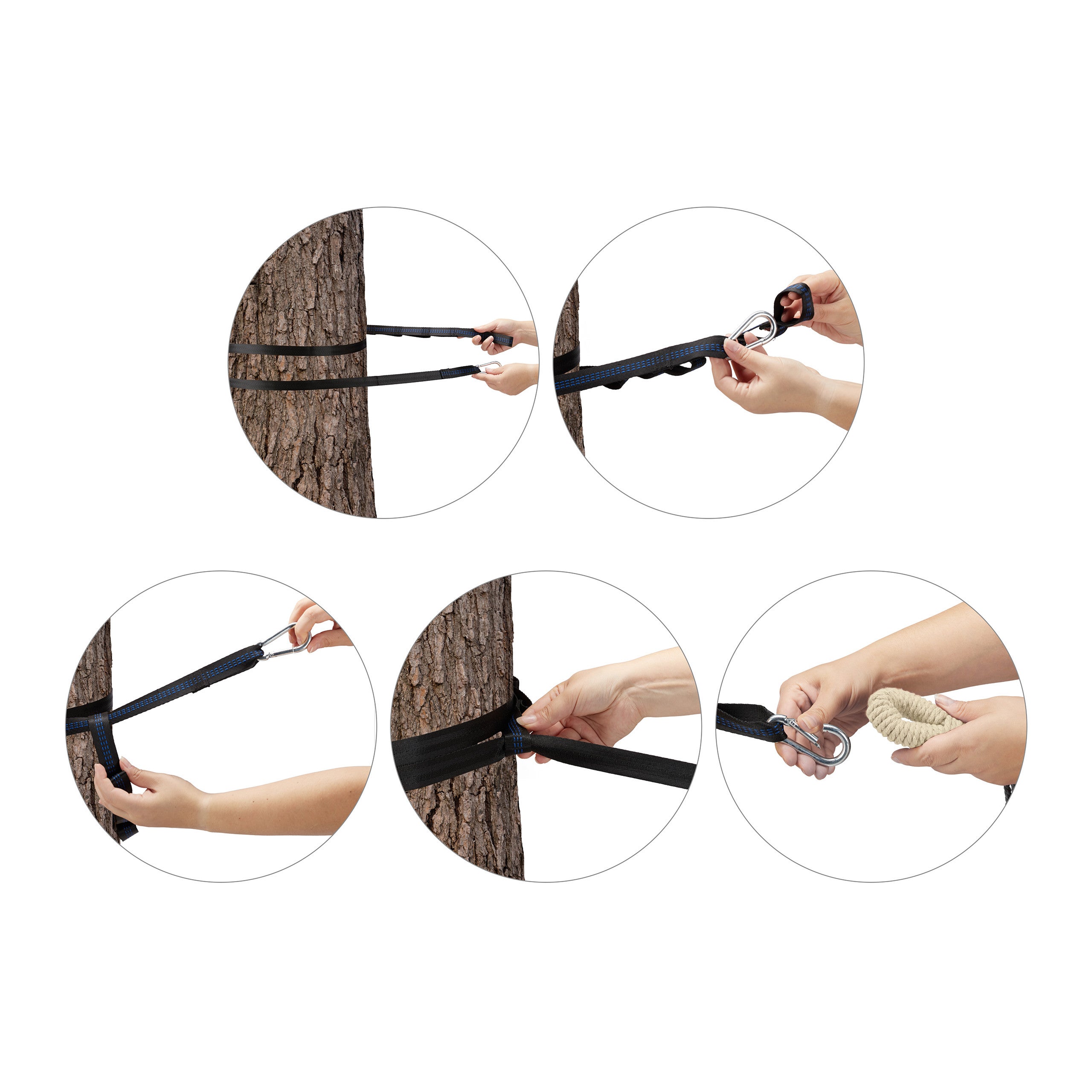 Hamac 300kg, 2 Personnes, Jardin Extérieur, Suspendu, Coton, Transportable, 150 x 272 cm, multicolore, Relaxdays - 7