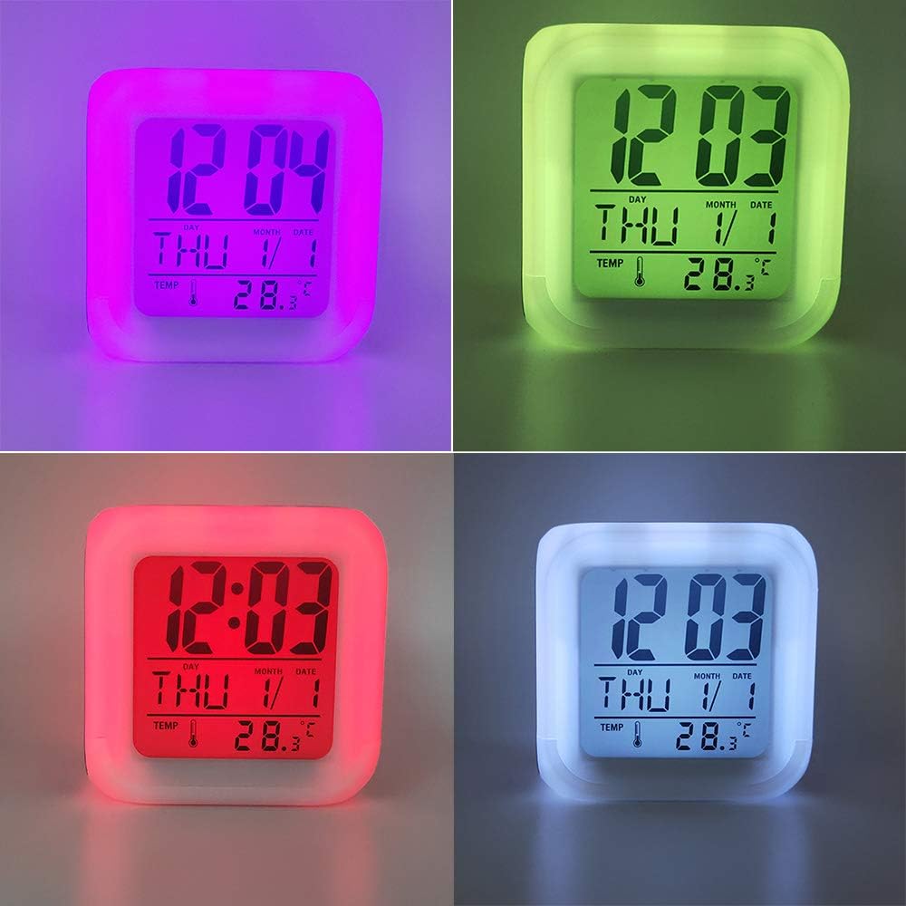 Réveil numérique licorne pour s, réveil de chevet enfant avec veilleuse LED, cadeau d'anniversaire pour enfants, femmes et adultes (Licorne) - 3
