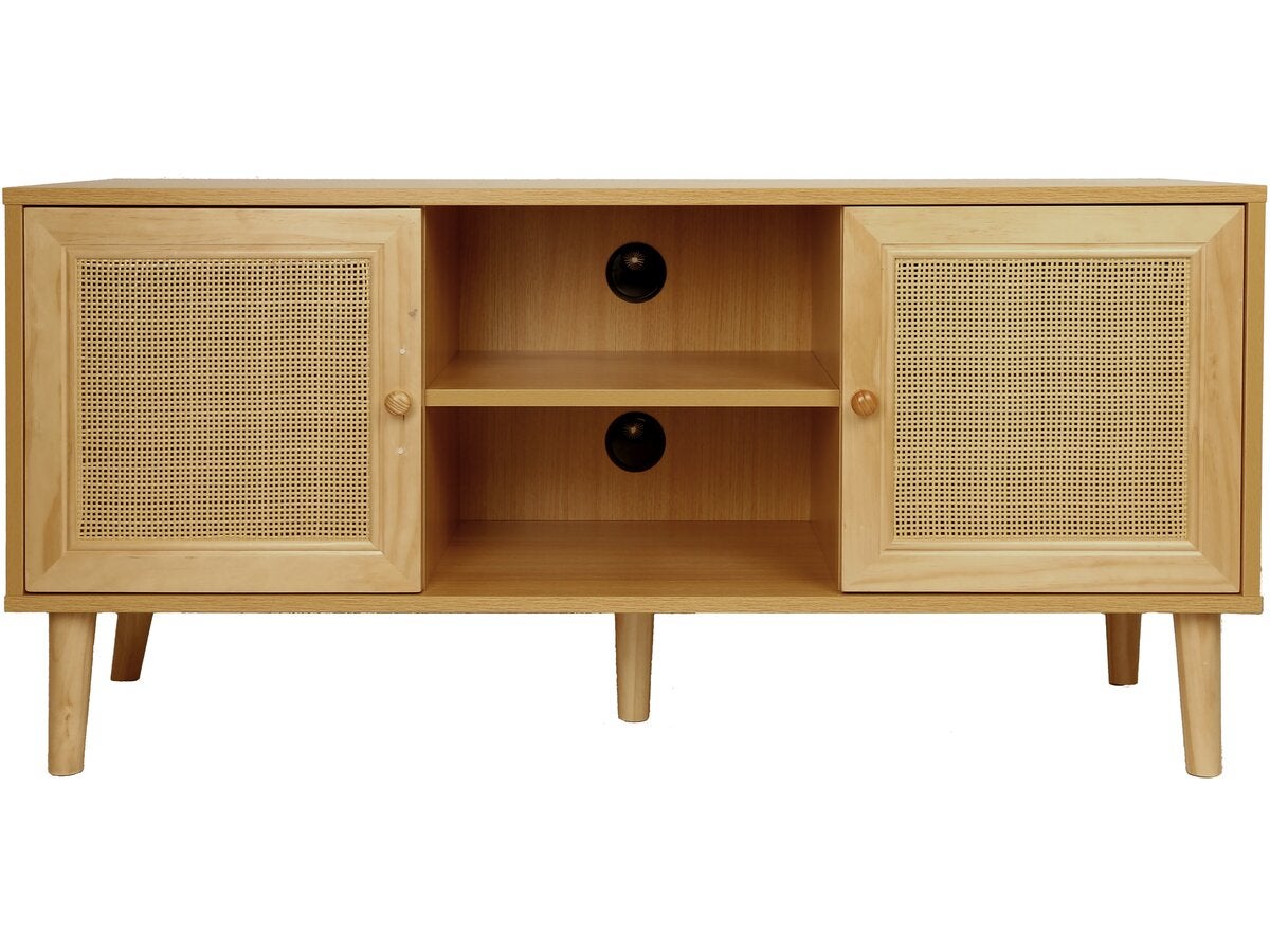 Sweeek - Buffet De Rangement En Cannage 120x39x70cm - Bohème - 2