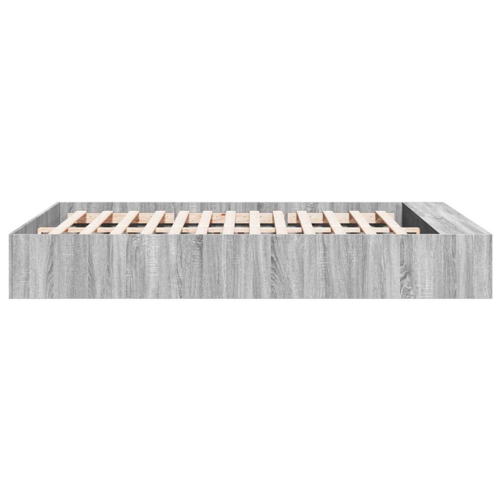 Cadre de lit sonoma gris 140x200 cm bois d'ingénierie - 5