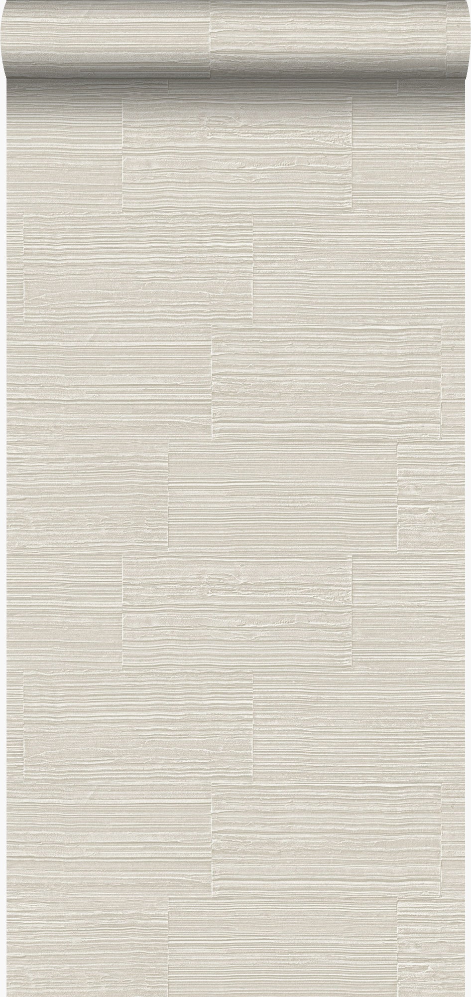 Papel pintado bloques de piedra natural rugosos retro en aparejo de soga cerval - 53 cm x 10.05 m - origin wallcoverings