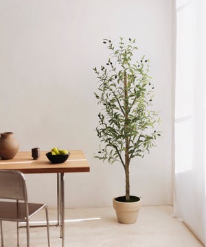 Albero Di Ulivo Artificiale 2 Metri – Finto Ulivo Con Rami Regolabili In PVC E PE – Perfetto Per Decorazione Interni Casa, Soggiorno, Ufficio