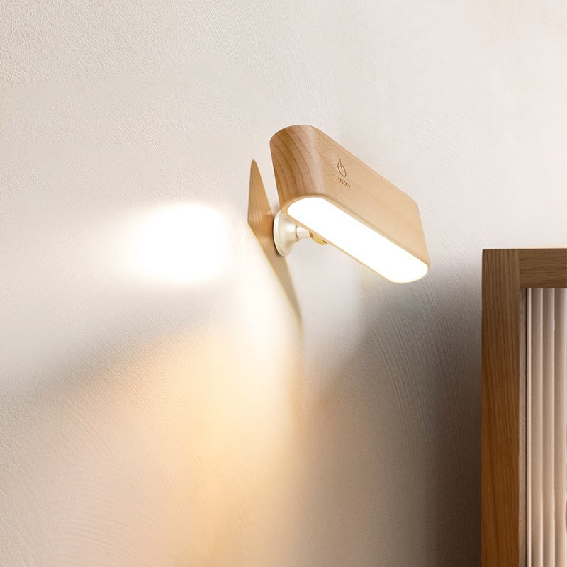 Lámpara de pared LED recargable, luz nocturna magnética con brillo ajustable, lámpara de lectura táctil giratoria de 360° - 3