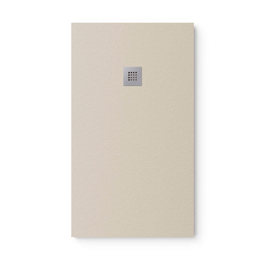 KOES - Receveur de douche en résine modèle INDO - 70x140 - Crème RAL 1013 - 4