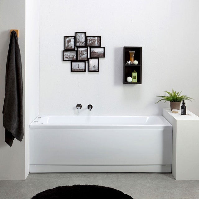 Baignoire balnéo rectangulaire encastrable en acrylique | Ester